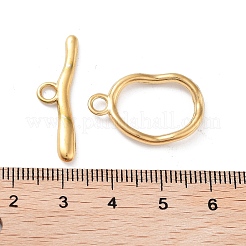 イオンプレーティング（IP）304ステンレススチールマンテル  オーバル  18KGP本金メッキ  24x15.5x2.5mm  穴：2.5mm  バー：8x28x2mm  穴：2.5mm&nbsp;STAS-A092-04B-G