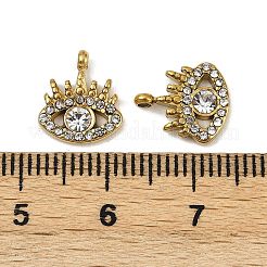 304 Stainless Steel Micro Pave Cubic Zirconia Charms&nbsp;STAS-K302-01B-G