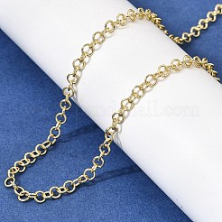 3.5MM Brass Rolo Chain Necklaces for Women&nbsp;NJEW-F366-02A