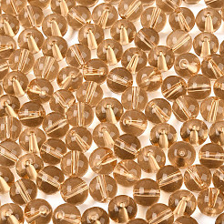 FGB透明ガラスシードビーズ  ラウンド  丸い穴  バリーウッド  8~8.5mm  穴：1.4~1.6mm  約690個/ポンド&nbsp;SEED-N013-01C-05