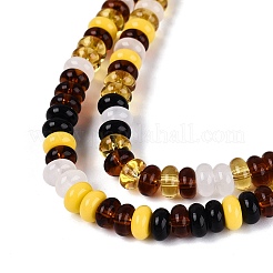 Opaque & Imitation Jade & Transparent Glass Beads Strands&nbsp;GLAA-Q113-05A