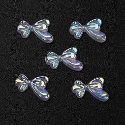 ABSプラスチック製カボション  虹色の  蝶結び  貝殻色  7x11x2mm&nbsp;FIND-B043-06C