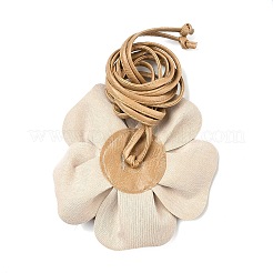 Flower PU Leather Wrap Waist Belts for Women&nbsp;AJEW-WH20816-058H