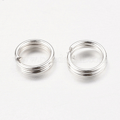 アイアンスプリットリング  ダブルループ丸カン  カドミウムフリー＆鉛フリー  銀色のメッキ  5x1.4mm  内径約4.3mm  約13000個/1000g&nbsp;LS-JRDS5mm