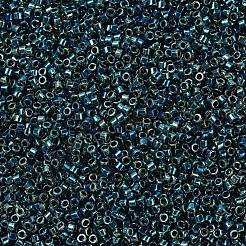 MIYUKIデリカビーズ  シリンダー  日本製シードビーズ  11/0  （db1006)メタリックブルーグリーンゴールドアイリス  1.3x1.6mm  穴：0.8mm  約2000PCS /ボトル  10 G /ボトル&nbsp;SEED-JP0008-DB1006