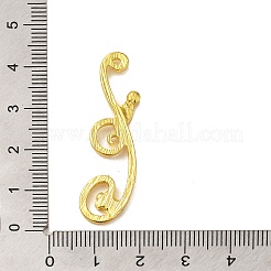 ラックメッキ合金ペンダント  カドミウムフリー＆鉛フリー  花と葉  ゴールドカラー  41.5x11.5x3mm  穴：1.4mm&nbsp;FIND-C063-07G