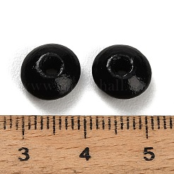 メープルウッドビーズ  ロンデル  ブラック  10x5mm  穴：3mm&nbsp;WD-CBA7A54-06D
