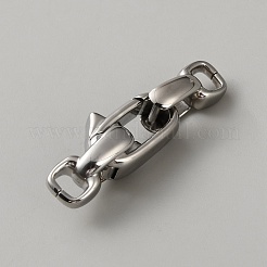 ステンレススチールカニカン  最終パーツと  ステンレス鋼色  37.5mm  穴：5x3mm&nbsp;STAS-CJC0013-03A