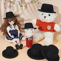 10個 2スタイル EVA生地 ピルボックス スチュワーデス ファシネーター 帽子ベース 帽子用  ブラック  102~134x48mm  内径：54.5~80.5mm  5個/スタイル&nbsp;DIY-AR0004-81