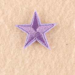 機械刺繍布地手縫い/アイロンワッペン  アップリケdiyコスチュームアクセサリー  スター  ミックスカラー  3x3cm&nbsp;DIY-F030-11-M
