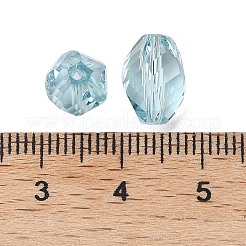 ガラス k9 ガラス  模造オーストリアクリスタルビーズ  多面カット  ナゲット  ライトスカイブルー  11x8x8mm  穴：1mm&nbsp;GLAA-H024-12B-01