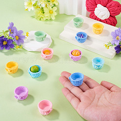 12Pcs 6 Colors Resin Basket Mini Model&nbsp;AJEW-TA0005-85