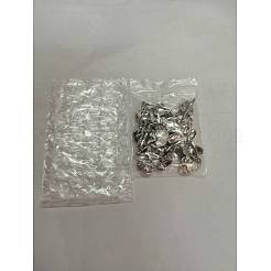 真鍮製ピンチべイル  アイスピック  ニッケルフリー  葉形  プラチナ  18x11mm&nbsp;KK-BT0001-05P-NF