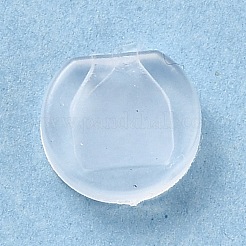 プラスチック製のイヤリングパッド  クリップイヤリングクッション  ピアス以外のイヤリングパーツ  透明  8.5x9x3mm  穴：1.8x3mm&nbsp;KY-C003-01