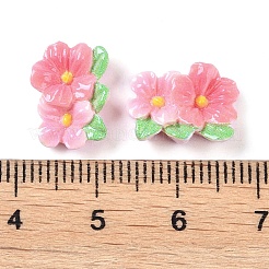 不透明樹脂デコデンカボション  花  パールピンク  10x14x4.5mm&nbsp;CRES-O002-03D