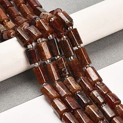 天然石ガーネットビーズ連売り  シードビーズで  ファセット列  9~11x6~7.5x6~7.5mm  穴：1.2mm  約30個/連  15.16~15.55インチ（38.5~39.5cm）&nbsp;G-G068-A16-01
