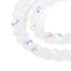 AB Color Plated Opaque Glass Rondelle Beads Strands&nbsp;EGLA-T029-4mm-09B