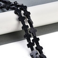 Synthetic Blue Goldstone Beads Strands&nbsp;G-I369-A25-02