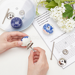 6Pcs 3 Styles Printing Porcelain Drawer Knobs&nbsp;FIND-GA0001-29A