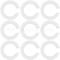 PPプラスチックランプシェードリング20個  アダプターリング  ホワイト  44x44.5x4mm&nbsp;FIND-CN0002-53