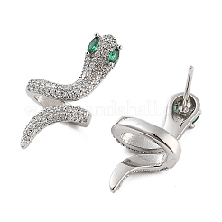 Rack Plating Brass Stud Earrings&nbsp;EJEW-N055-45P-RS