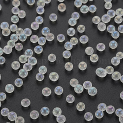 DIYネイルアートデコレーションミニグラスビーズ  小さなキャビアネイルビーズ  ABカラーメッキ  ラウンド  クリアAB  3.5mm  約450 G /袋&nbsp;MRMJ-N028-001B-A11