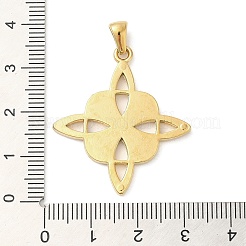 304ステンレスペンダント  ウィッチーズノットウィッカのシンボル  ゴールドカラー  33.5x30x2mm  穴：6x3.5mm&nbsp;STAS-D015-02A-G