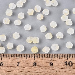 すりガラスのシードビーズ  丸い穴  双円錐形  金粉付き  淡いチソウ  4.5x3.5~4mm  穴：1.1mm  約6428個/ポンド&nbsp;SEED-N012-01F
