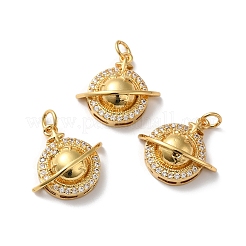 Rack Plating Brass Cubic Zirconia Pendants&nbsp;KK-D074-19G
