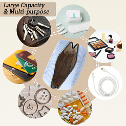 Corduroy Cloth Cosmetic Zipper Bags&nbsp;AJEW-WH20017-50A