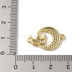 Rack Plating Brass Micro Pave Cubic Zirconia Links&nbsp;KK-P267-26G