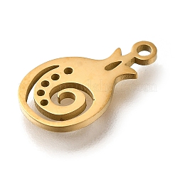 201 Stainless Steel Pendants&nbsp;STAS-R136-01G-04