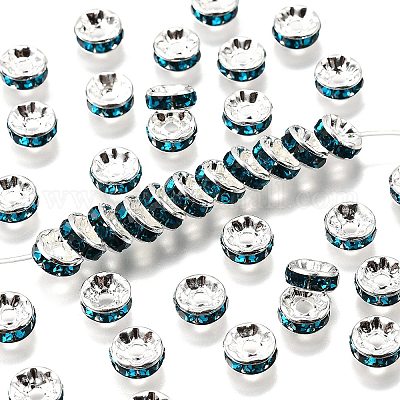 Brass Grade A Rhinestone Spacer Beads&nbsp;RB-A014-Z8mm-06S-1