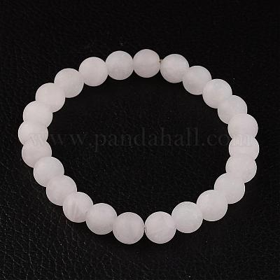 Natural Rose Quartz Beads Stretch Bracelets&nbsp;BJEW-JB02445-01-1