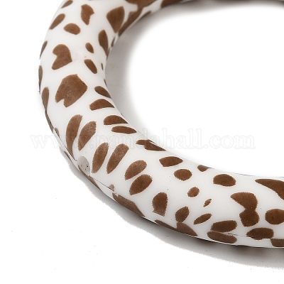 シリコンビーズ  リング  キャメル  65x10mm  穴：3mm&nbsp;LS-SIL-Z010-04N-1