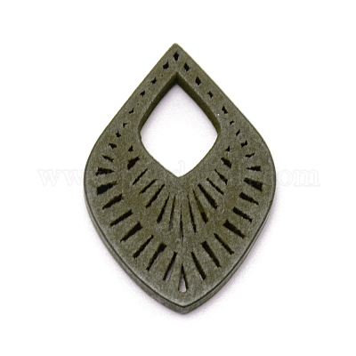 Splint Leaf Pendants&nbsp;WOOD-WH0115-69B-1