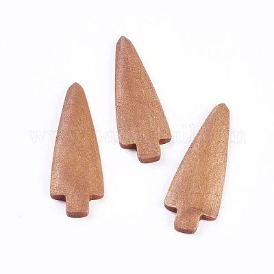 ポプラウッドカボション  矢印  ペルー  58.5x20x4.5mm&nbsp;WOOD-G004-05-1