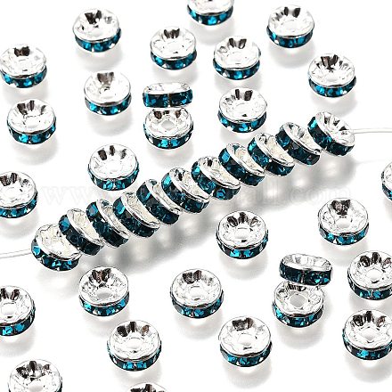 Brass Grade A Rhinestone Spacer Beads RB-A014-Z8mm-06S-1