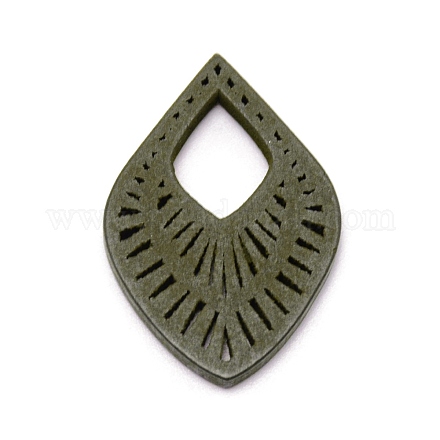 Splint Leaf Pendants&nbsp;WOOD-WH0115-69B-1