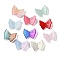 Spray Painted Glass Beads, Butterfly, Mixed Color, 20x24.5x6mm, Hole: 1.2mm