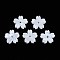 Opaque Acrylic Beads, Sakura, White, 10.5x11x2mm, Hole: 1.2mm