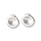 Brass Charms, Cadmium Free & Nickel Free & Lead Free, Flower Petal, Platinum, 11x10x3mm, Hole: 0.8mm