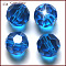 Imitation Austrian Crystal Beads, Grade AAA, K9 Glass, Faceted(32 Facets), Round, Dodger Blue, 10mm, Hole: 0.9~1mm