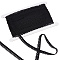 Polyester Elastic Ribbon, Flat, Black, 13mm