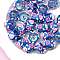 Opaque Acrylic Beads, Hand Painted Beads, Enamel Style, Rondelle, Royal Blue, 18~23mm