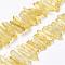 Natural Quartz Crystal Points Beads Strands, Dyed, Nuggets, 15~30x4~8x4~7mm, Hole: 1mm, 8 inch