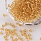 (Repacking Service Available) 6/0 Glass Seed Beads, Silver Lined Round Hole, Round, Pale Gooldenrod, 4mm, Hole: 1.5mm, about 12G/bag