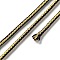 14M Two Tone Polyester Braided Cord, Round, Black, 2.5mm, about 15.31 Yards(14m)/Roll
