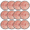 12Pcs Polyester Cushions, Flat Round, Dark Salmon, 385~390x4~5mm