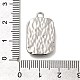 合金ペンダント  シルバーチャーム  長方形  23x14.5x2.5mm  穴：2.3mm&nbsp;FIND-M041-04P-01-3